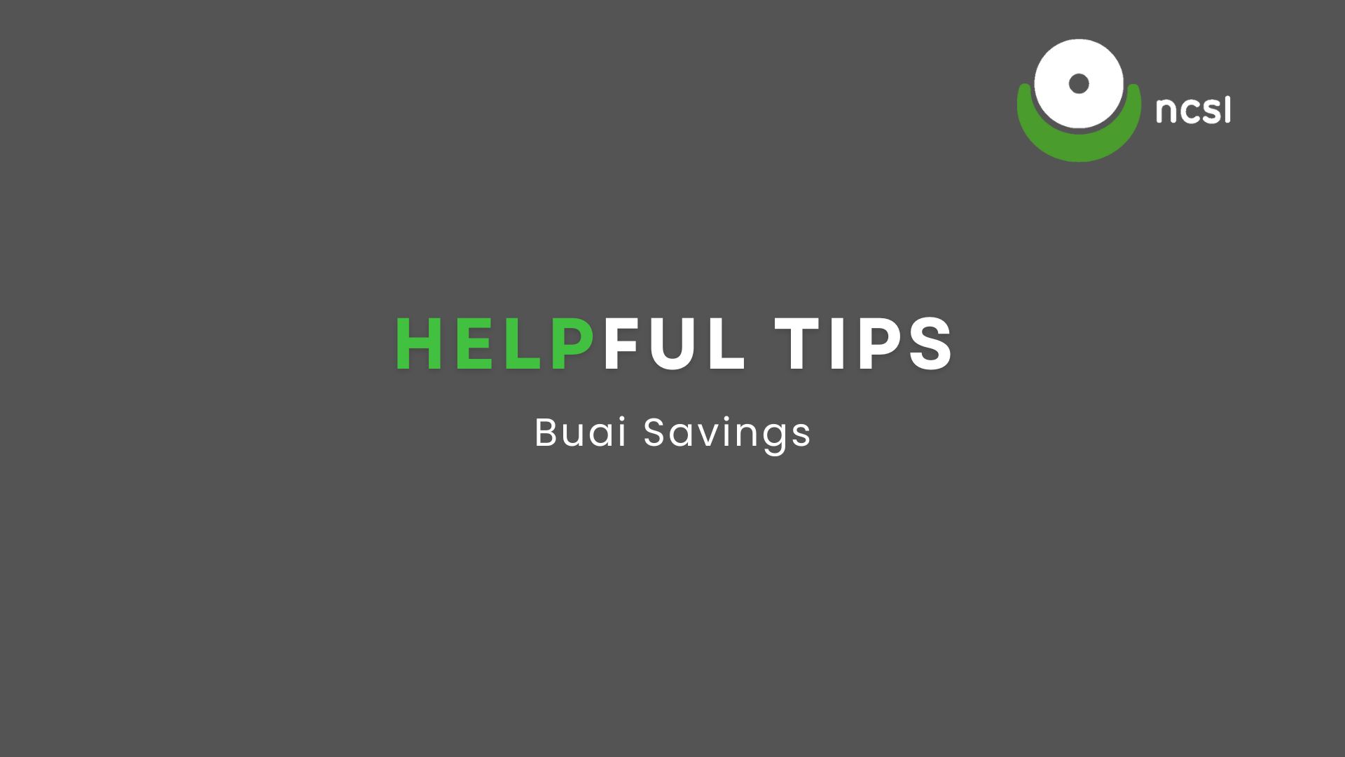 Buai Savings: Savings Tips