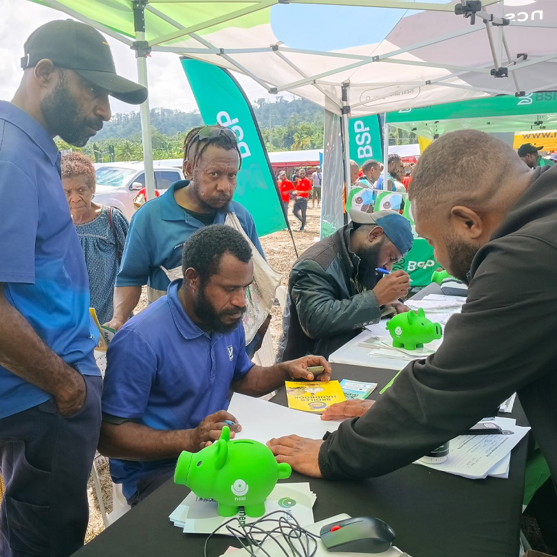 Engagement sessions conducted at our booth, with visitors assisted through product awareness and savings interest discussions.