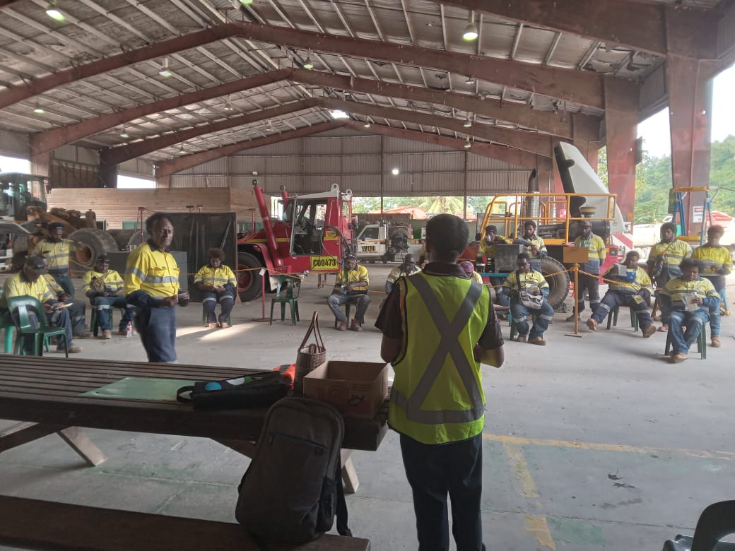 Lihir Branch conducted client servicing and product awareness for Newmont apprentices at the Lihir Technical Training Centre.